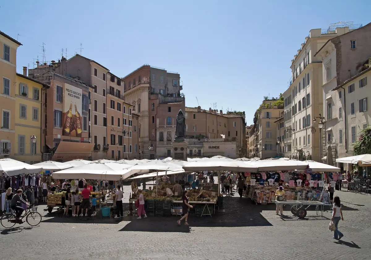 Der Campo de' Fiori mit seinem Markt