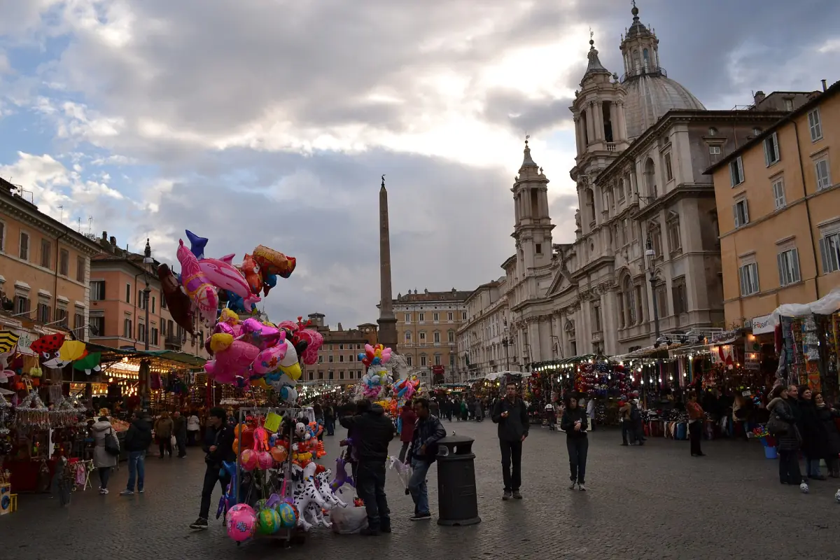 The Christmas market on Piazza Navona
