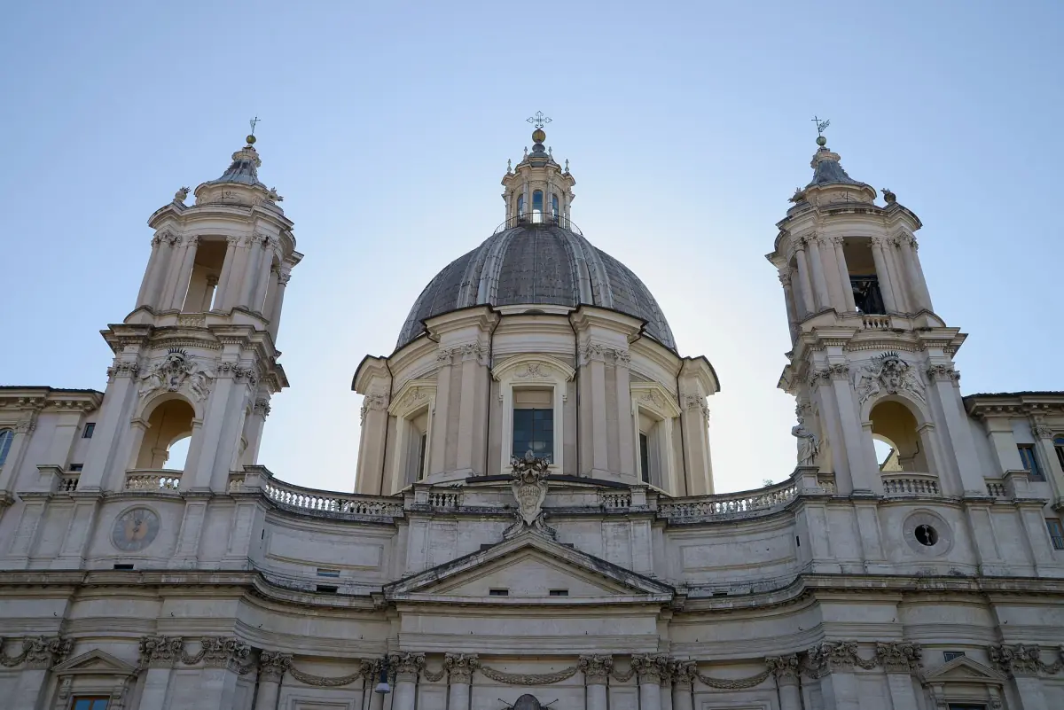 The facade and dome of Sant'Agnese in Agone
